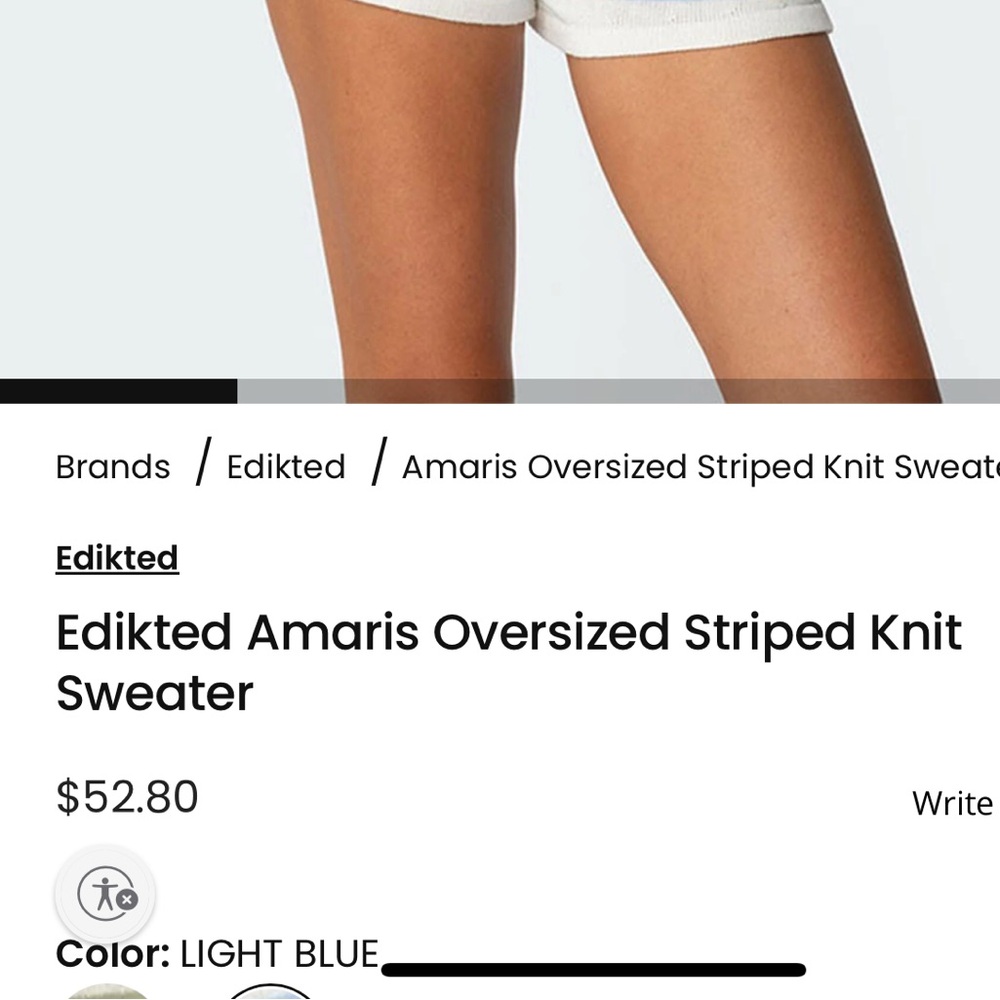 Edikted Amaris oversized striped knit sweater - Picture 5 of 5